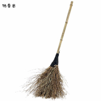 访曼思(FANGMANSI)竹扫把环卫大号竹子扫把工厂马路物业车间地面扫帚扫地笤帚竹柄中号黑皮1.7斤款130*50cm