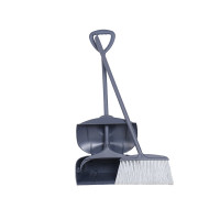 访曼思(FANGMANSI)新款加厚防风簸箕扫把套装清洁物业环卫酒店企业用簸箕 防风套扫灰色