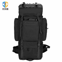 京采盾战术大背囊运动户外军迷登山背囊背包100L大容量战术双肩背包黑色