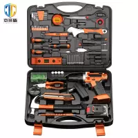 京采盾JCD-GJX208185-M工具箱家用电钻螺丝刀套装16.8V电钻工具箱套装