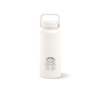 星巴克(starbucks) 经典白色款不锈钢运动壶 960ml 11149739