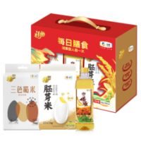 中粮福临门 每日膳食礼盒 糙米1kg+胚芽米1kg+油900ml
