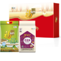 中粮福临门 滋养米礼盒 金花柬埔寨米2.5kg+唯粹东北长粒香米2.5kg