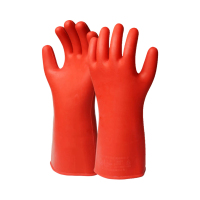 九天星(X) 绝缘手套高压电力电工专用橡胶手套 10kv-均码-红色