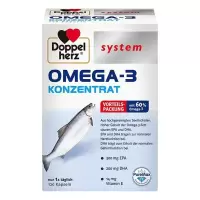 双心Doppelherz 1400mg深海鱼油软胶囊30粒*2盒 rTG型无腥味 OMEGA-3