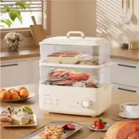 小画仙电蒸锅LDZL-8088 电煮锅 电火锅 多功能锅家用电锅蒸包子锅电热锅10升两层大容量多用途锅早餐蒸鱼