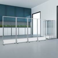 绵冠 定制 屏风挡板亚克力透明挡板 1*1.8m单块尺寸 三块一体