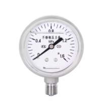 上 海 成 具 304全不锈钢耐震抗震压力表防腐防锈 Y-100BF 0-1.6MPA