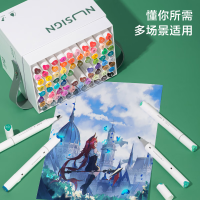 得力纽赛NS736-80_纽赛酒精性软头马克笔(混) (80色/盒)