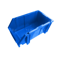 翌嘉 YJ4121090 组合式零件盒收纳盒斜口工具盒 蓝色 200*350*155