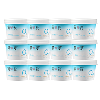 简爱0%蔗糖原味酸奶135g*12杯(3-7天内顺丰冷链发货)
