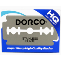 DORCO不锈钢双面刀片多乐可刀片刮胡 刮毛老式剃须刀片100片/盒