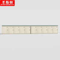 圣斯顿S-SF32040-5D墨绿色牛皮软包换鞋凳储物柜3200*400*450mm(单位:组)雪松色+墨绿色