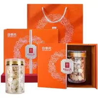 长白山人参白参片含皂苷丰富菊花芯纹白参片干货礼盒50g*2罐