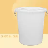 天臣玖号 大号塑料圆形大容量水桶酒店厨房工业环卫物业垃圾桶 带盖100升白色-单位:个