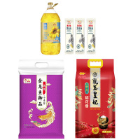 金龙鱼 稻花香大米2.5kg+御品小麦粉2.5kg+葵花籽油5L+澳麦挂面200g*3