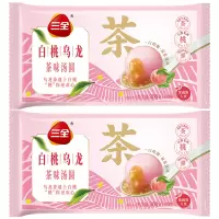 三全茶趣汤圆元宵速冻汤圆白桃乌龙汤圆300g*2袋