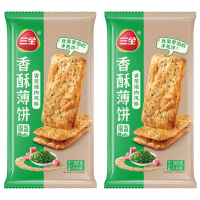 三全香酥薄饼方便冷冻速食煎饼8片香葱猪肉香酥薄饼360g*2袋