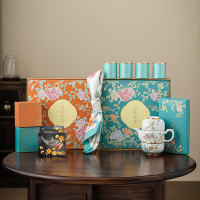沏一杯茶 丝路花语茶具套装 一壶两杯-丝巾-正山小种*4
