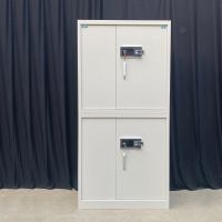 虎牌保密柜资料存储档案柜钢制办公文件分体双节柜指纹锁
