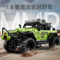 越野车积木机械组高难度益智拼装玩具小颗粒模型摆件男孩生日礼物