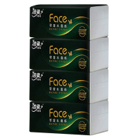 洁柔抽纸黑色face无香味3层100抽*4包BR231-48R