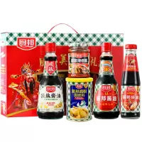 厨邦 美味鲜礼盒5件套调味品酱油蚝油鸡粉辣椒酱走亲访友礼盒团购咨询 3.1kg礼盒*1