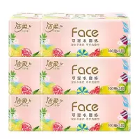洁柔抽纸Face系列西西里香面巾纸3层100抽*6包PR252-06R
