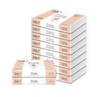 洁柔抽纸粉Face可湿水面巾纸卫生纸餐巾纸小包便携旅行车载用3层40抽 10包*2提 PR08001-20B