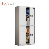 质凡保密柜文件柜铁皮档案资料柜钢制防盗保险柜 国保锁通双节带抽 ZF-BD01