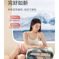 彩虹双人自动断电智能定时双温双控除螨拉毛绒电热毯电褥子 1.8*1.5米