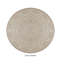 翌嘉 YJ40802122 客厅沙发地毯免洗可擦圆形地垫