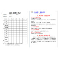 灭火器点检卡双面13*8cm 前后带LOGO(200张/组)定制款