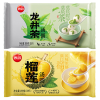 思念汤圆多口味速冻半成品龙井茶汤圆*1袋+榴莲汤圆*1袋