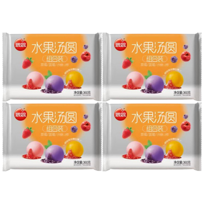 思念汤圆水果汤圆草莓蓝莓冰糖山楂汤圆水果味汤圆360g*4袋