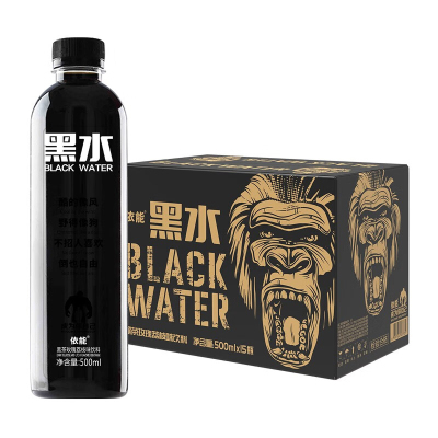 依能黑水复合水果味网红饮料果味饮料玫瑰荔枝味500ml*15瓶