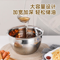 other不锈钢鼓形油缸油盆28cm调料缸油罐餐饮厨师用家用猪油罐不锈钢油缸