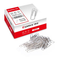 齐心(COMIX)回形针 29mm曲别针 3# 镀镍防锈 100枚/盒 10盒装 EB302