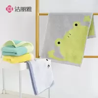 洁丽雅 纯棉儿童毛巾家用全棉吸水卡通擦脸不掉毛小面巾48*25cm 4条装 7624-211041