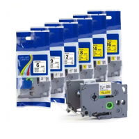 标签色带 黄底黑字 宽度18mm