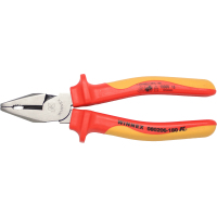 K牌 VDE多功能绝缘平口老虎钳 电工钢丝钳子维修工具 080206-180 绝缘钢丝钳7寸