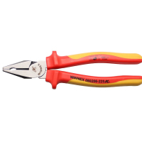 K牌 VDE多功能绝缘平口老虎钳 电工钢丝钳子维修工具 080206-225 绝缘钢丝钳9寸