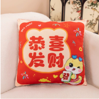蛇年暴富靠垫-恭喜发财40*40cm