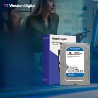 西部数据(WD)移动硬盘 西数蓝盘 1TB 7200转 64MB SATA CMR垂直技术DIY电脑存储机械硬盘