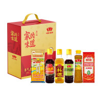 鲁花米面粮油调味品组合 喜气盈门礼盒B