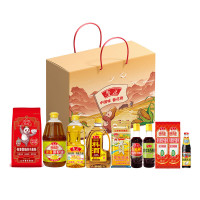 鲁花米面粮油调味品组合十全十美礼盒A