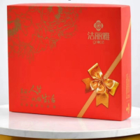 洁丽雅纯棉毛巾中国红礼盒3条装