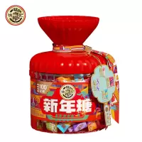 徐福记新年糖红色桶装420g包装升级混合口味年货糖果