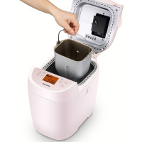 松下(Panasonic) 面包机 粉色家用烤面包机 全自动早餐机多功能和面 SD-PY100