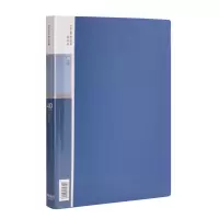 得力 A4/40页资料册文件收纳册文件收纳袋插袋文件册5004 蓝色 单位:本